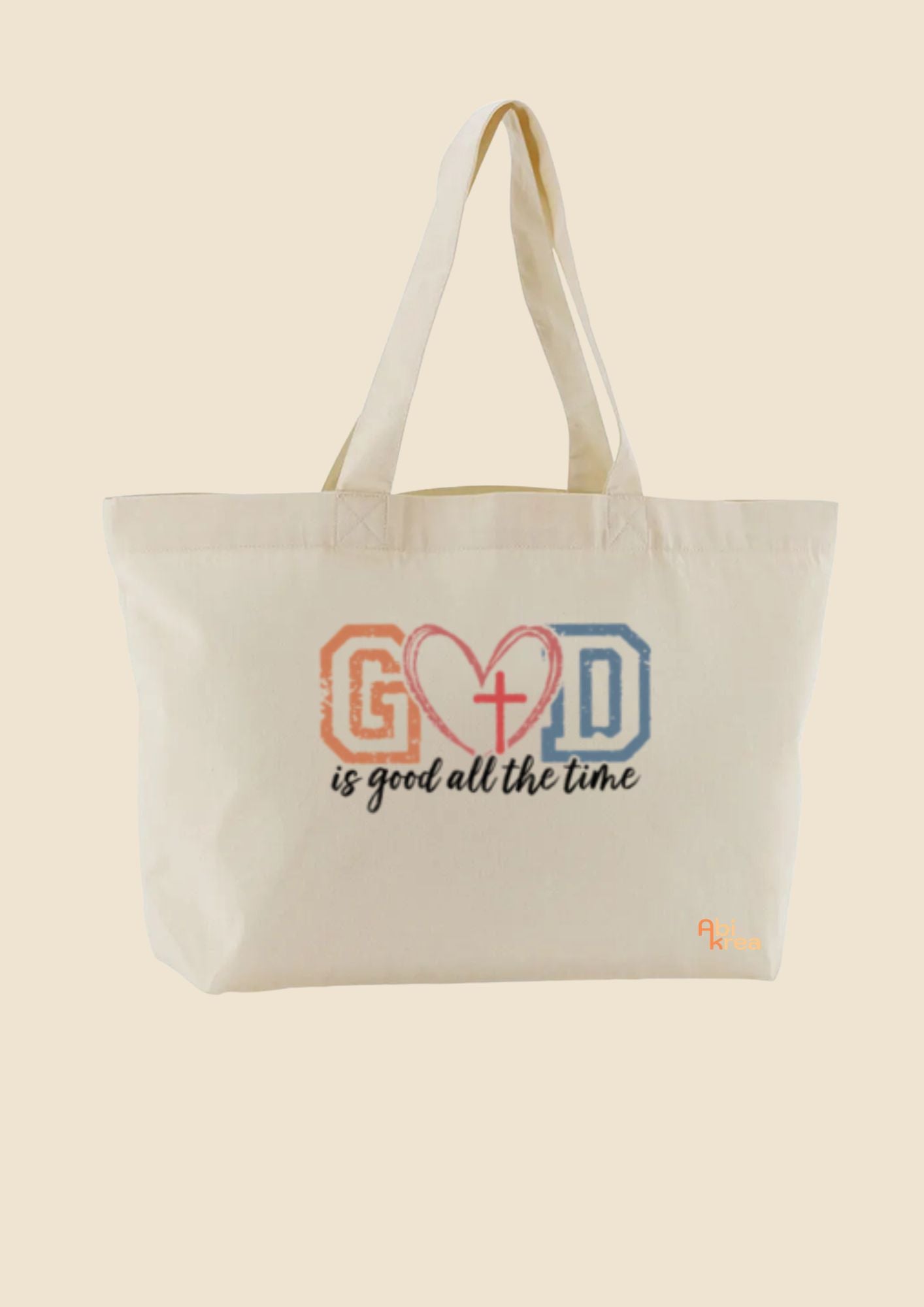 Tote bag en coton "GOD IS GOOD"