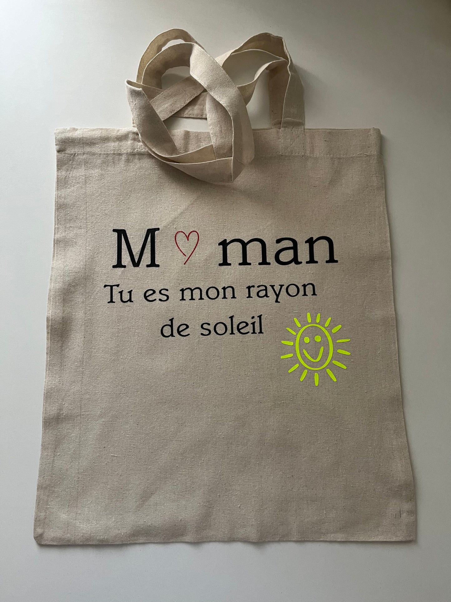 "Mom, you are my ray of sunshine" cotton tote bag