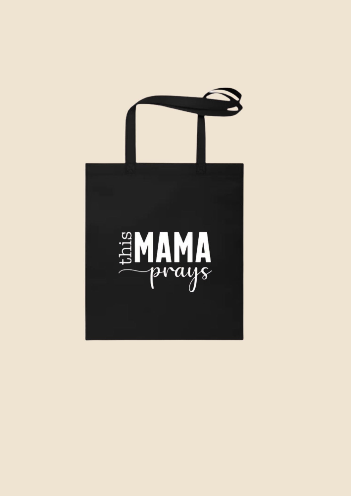 Tote bag en coton "This mama prays"