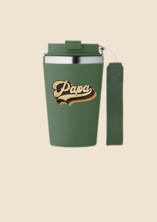Mug isotherme en acier inoxydable avec sangle PAPA