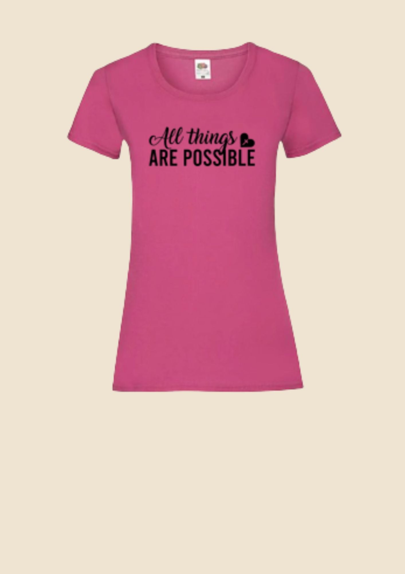 T-shirt "All things are possible with God"