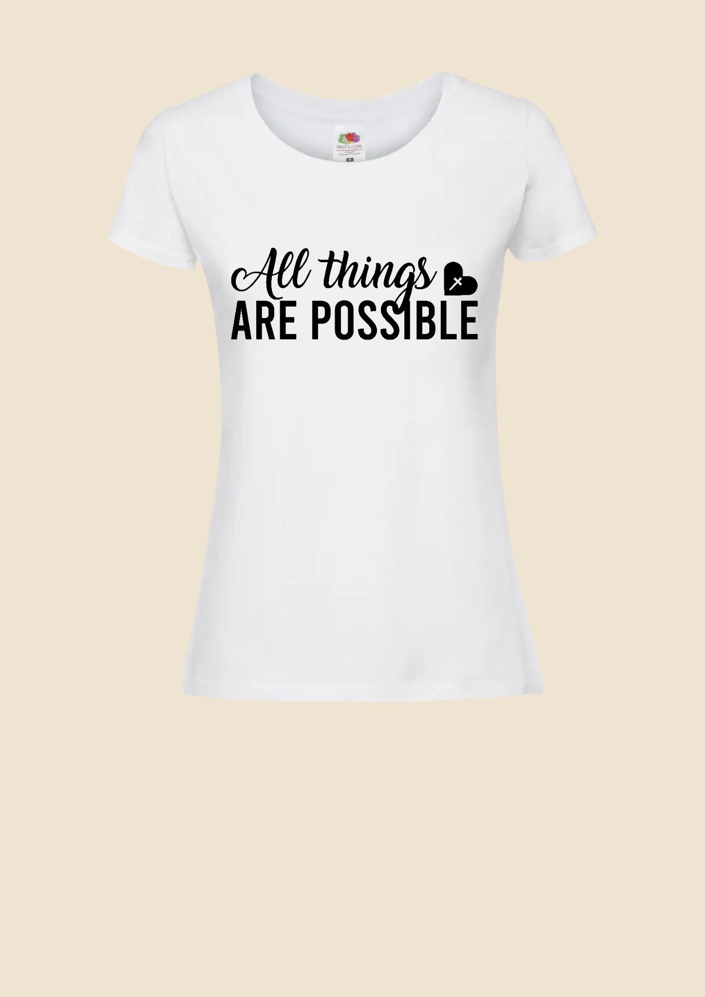 T-shirt "All things are possible with God"